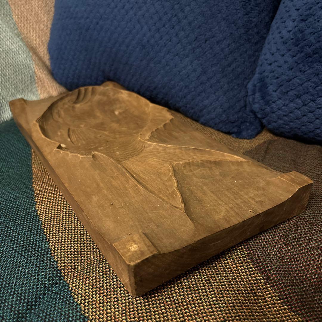 大型鯛菓子型2点　菓子型　木製　古道具　和菓子　アンティーク縁起物タイ魚古民具