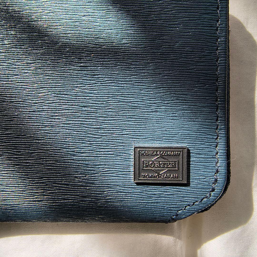【未使用】上質レザーが映える、大人のネイビーPORTER カレント ケース