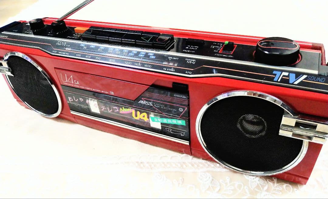 SANYO ラジカセ MR-U4SA レッド サンヨー