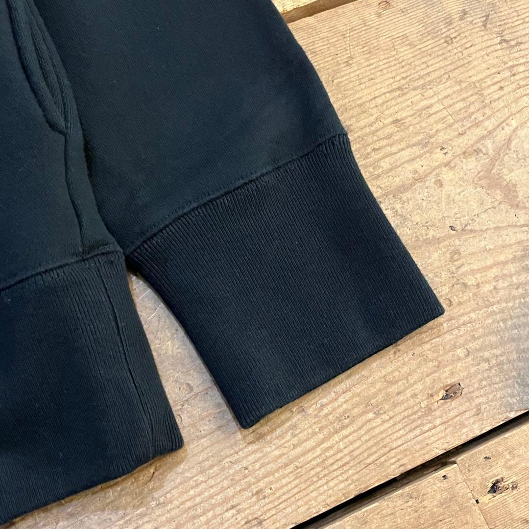 ★極美品 ブルーブルー ハーフボタンスウェット トレーナー Lサイズ 黒