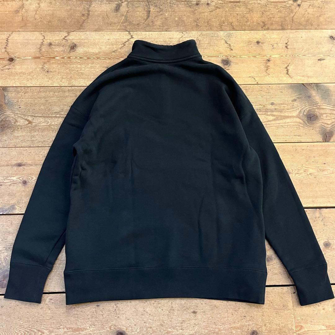 ★極美品 ブルーブルー ハーフボタンスウェット トレーナー Lサイズ 黒