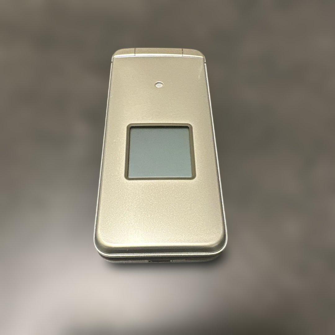 ★美品★au かんたんケータイライト KYF43 シャンパンゴールド