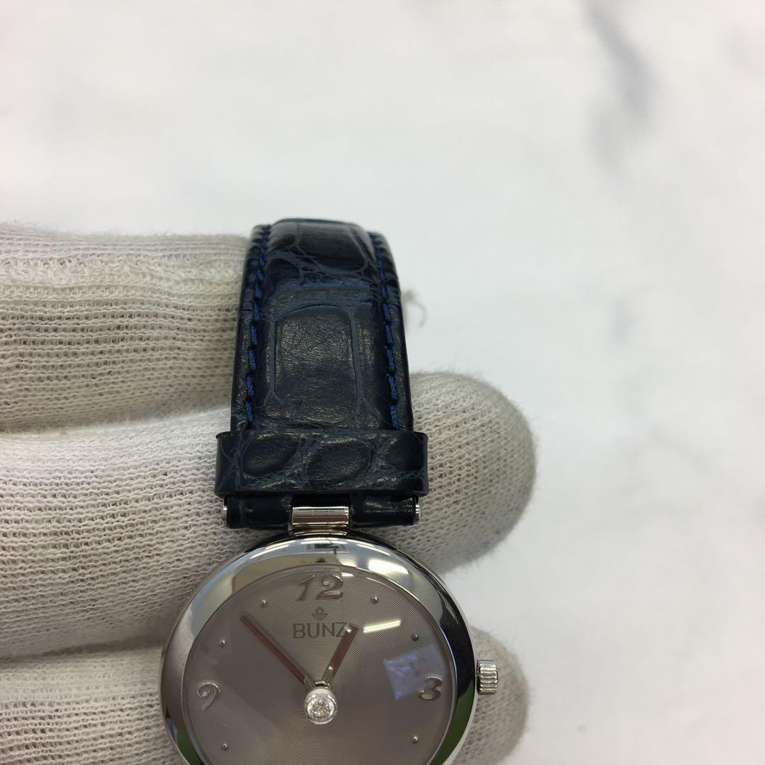 ブンツ BUNZ 1Pダイヤ 0.07ct クォーツ レディース腕時計