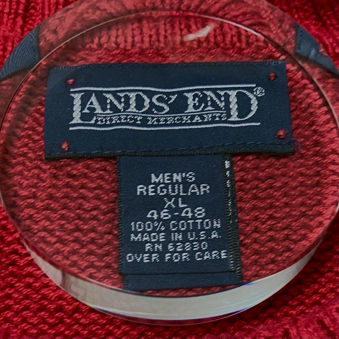 90's USA製 LANDS’END ランズエンド コットンニット セーター