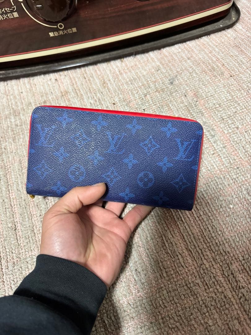 ルイ・ヴィトン 長財布 ネイビー/レッド
