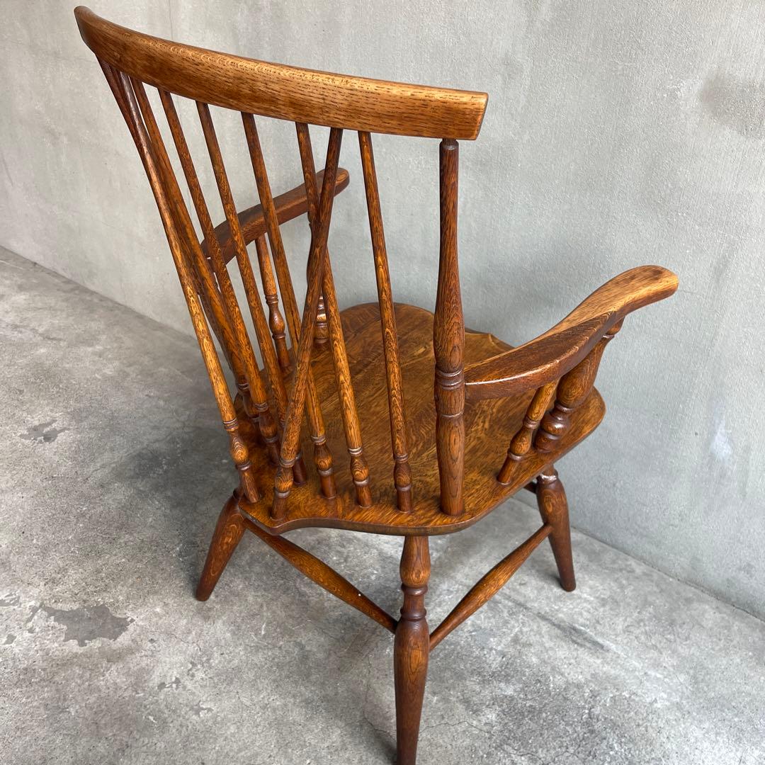 希少 美品　オールドビンテージ　キツツキ ウィンザーアームチェア