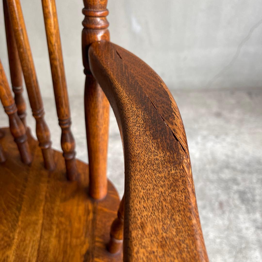 希少 美品　オールドビンテージ　キツツキ ウィンザーアームチェア