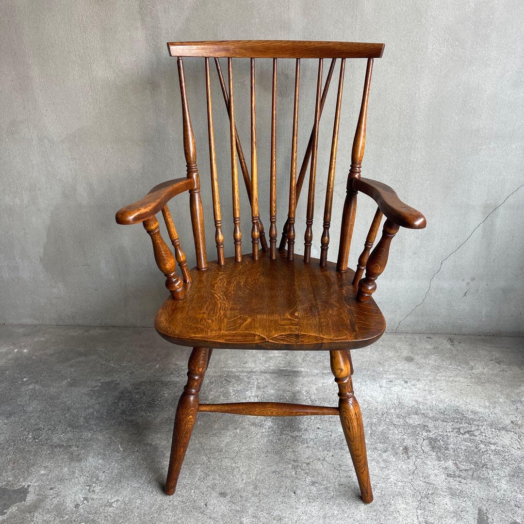 希少 美品　オールドビンテージ　キツツキ ウィンザーアームチェア