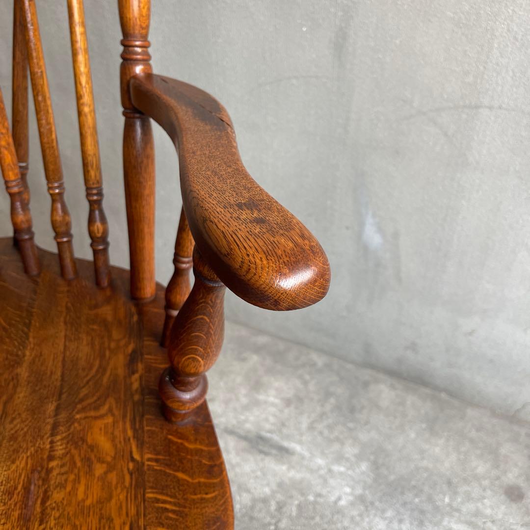 希少 美品　オールドビンテージ　キツツキ ウィンザーアームチェア