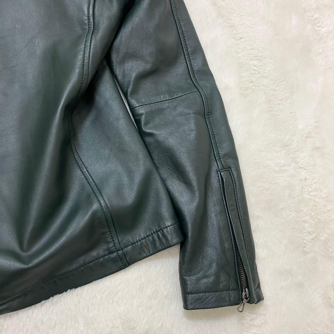 美品✨KATHARINE HAMNETT フーデッドレザージャケット 羊革