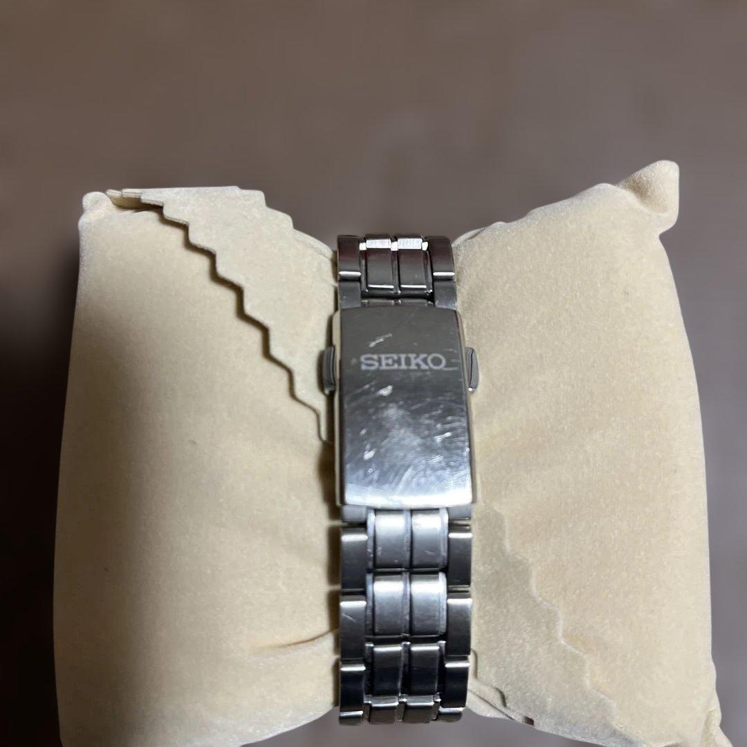 SEIKO ステンレススチール ブラックダイヤル 腕時計