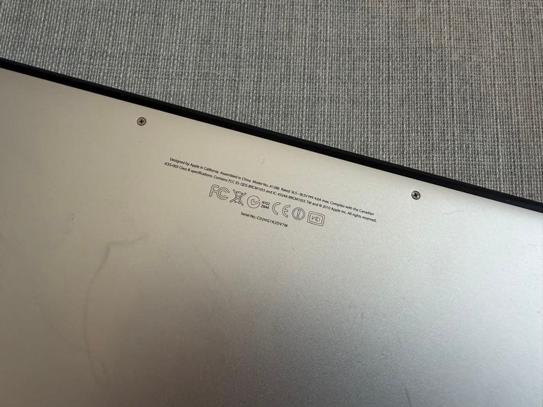 MacBook Pro 15インチ Late 2011