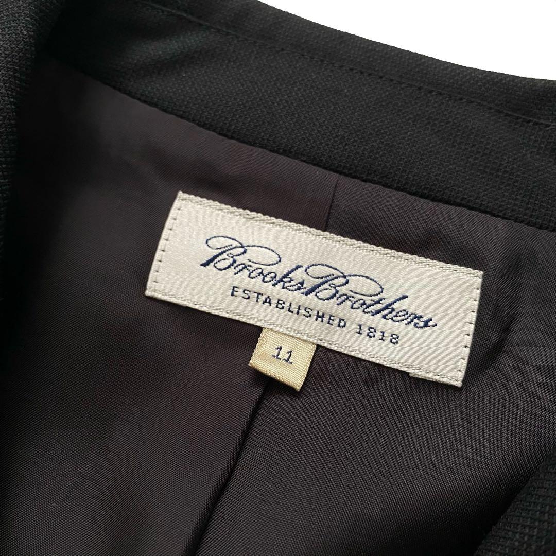 美品 ブルックスブラザーズ セットアップ パンツ スーツ 11 黒 ジャケット