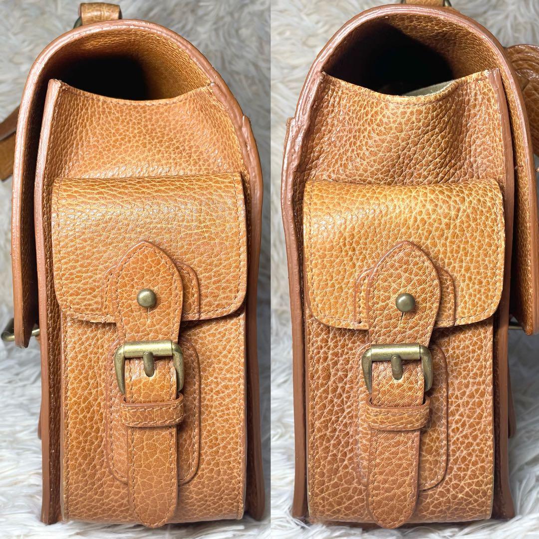 【美品✨】ラルフローレン　シボ革　2way ビジネスバッグ　メッセンジャーバッグ