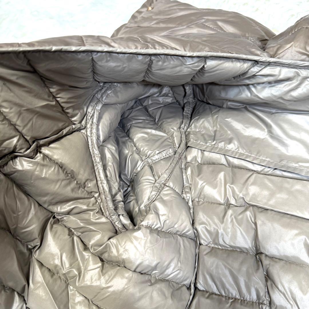 マイケルコース ビッグカラー ダウンコート ロング丈 ベルト付き モカブラウン