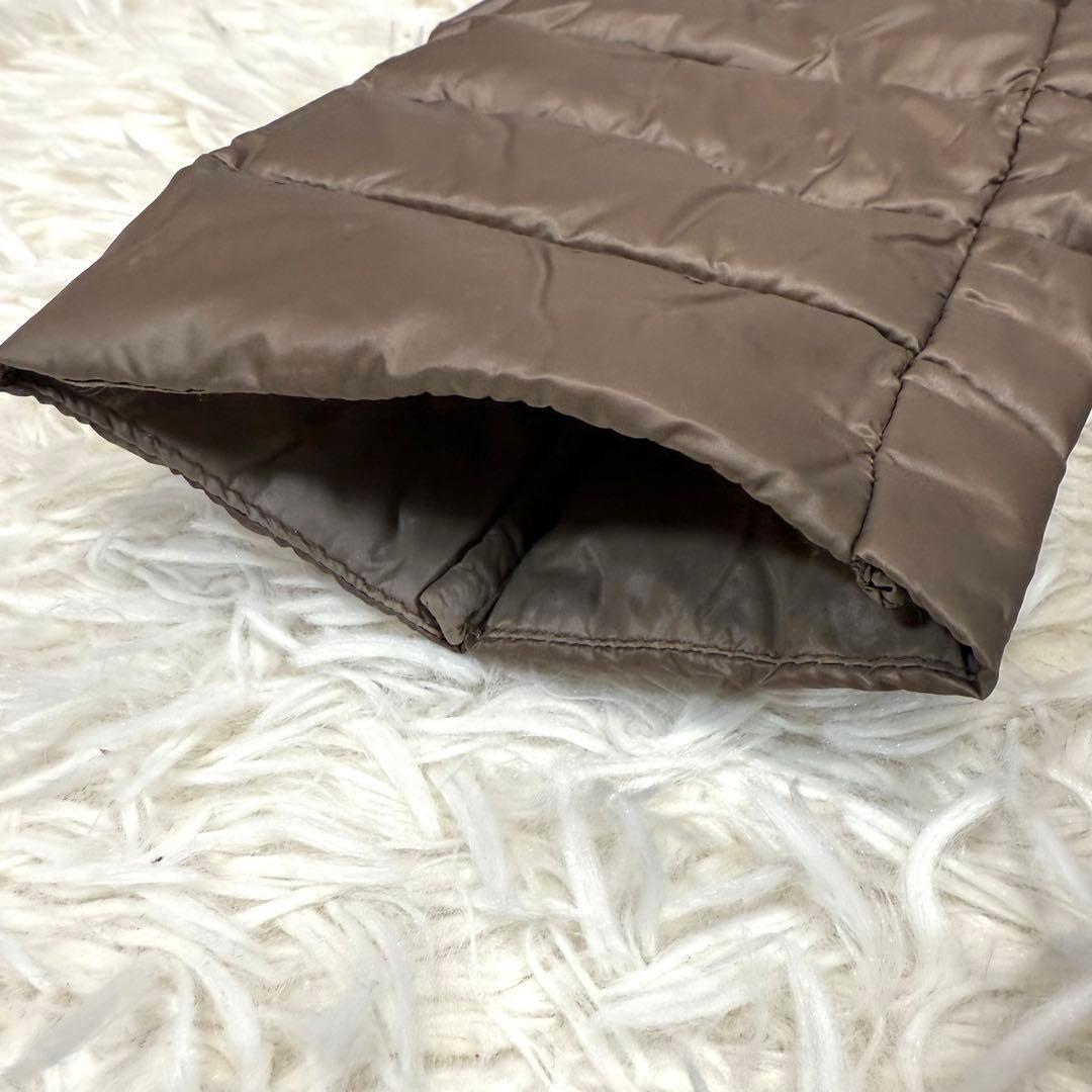 マイケルコース ビッグカラー ダウンコート ロング丈 ベルト付き モカブラウン