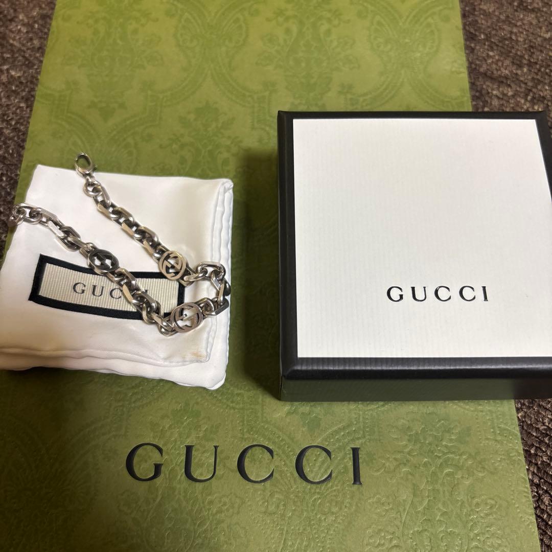 d*9様 GUCCI〔グッチ インターロッキング〕チェーン ブレスレット　18c