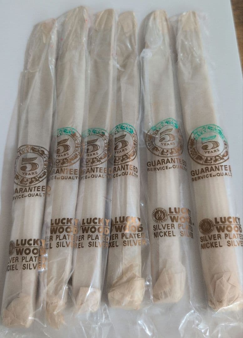 LUCKY WOODディナーセット 未使用 洋白銀器カトラリー 銀仕上げ37本