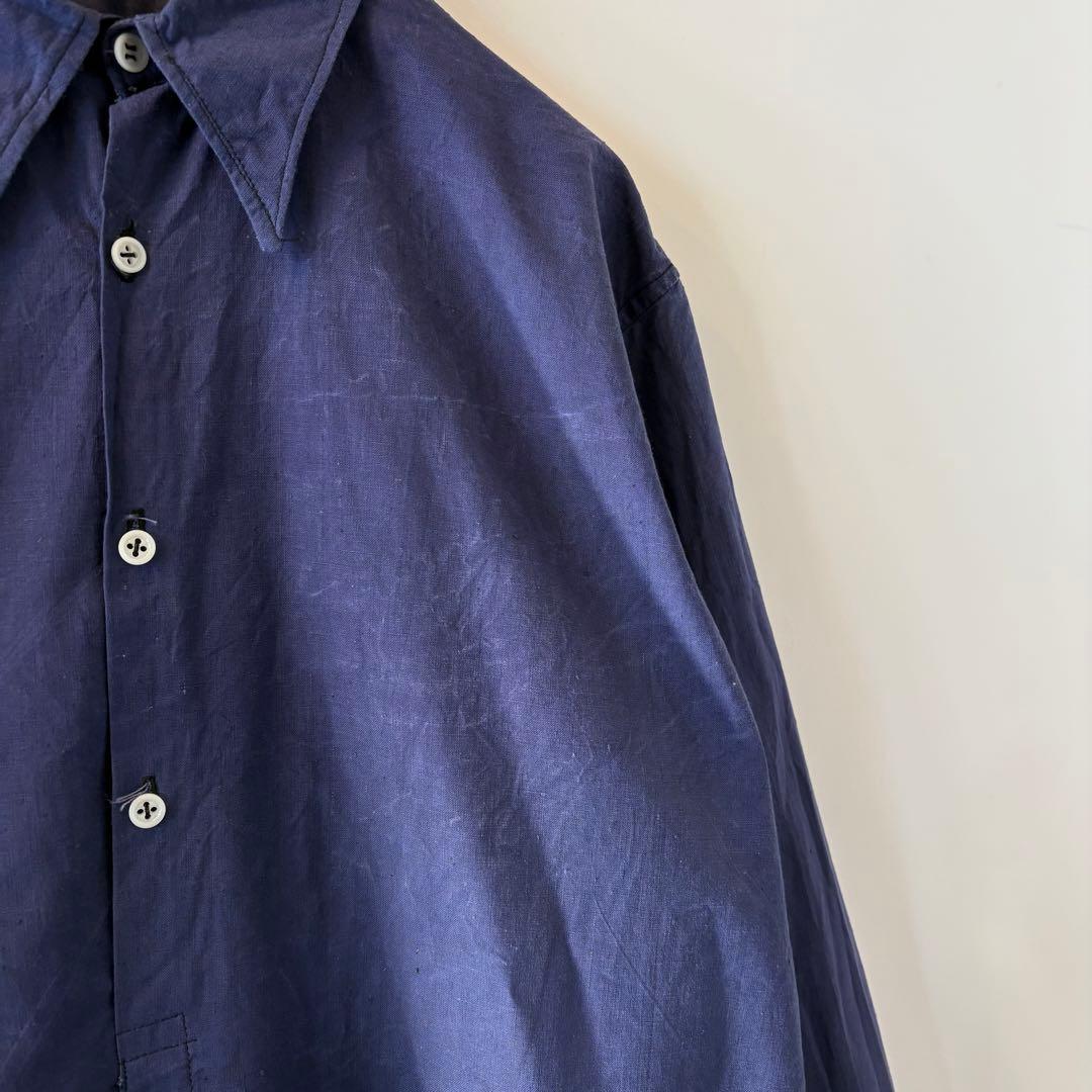 40s ヴィンテージ フレンチ グランパシャツ 古着 ユーロ ヨーロッパ ワーク