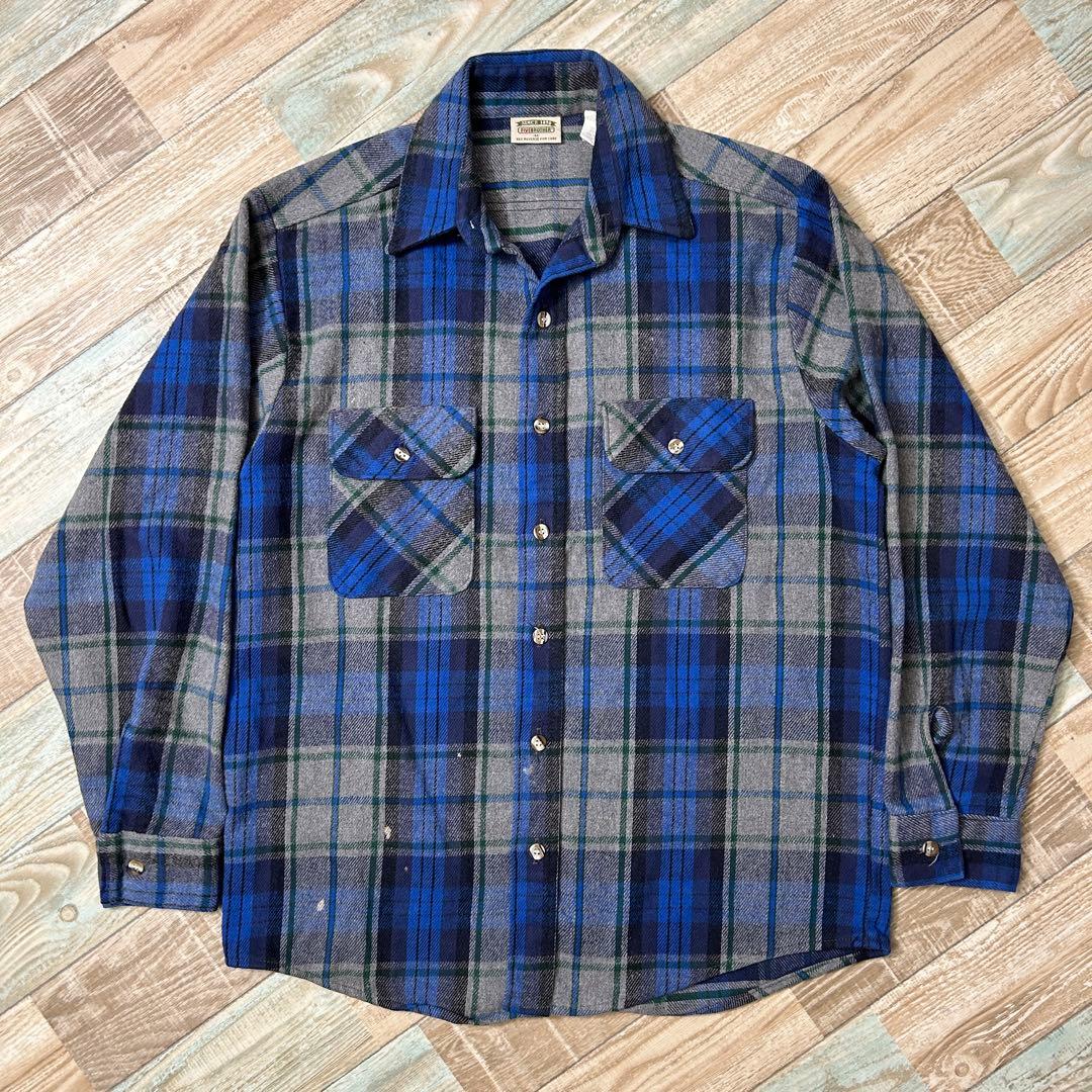 タ*カ様 好配色 90s USA製 ファイブブラザー ネルシャツ M 長袖 チェ