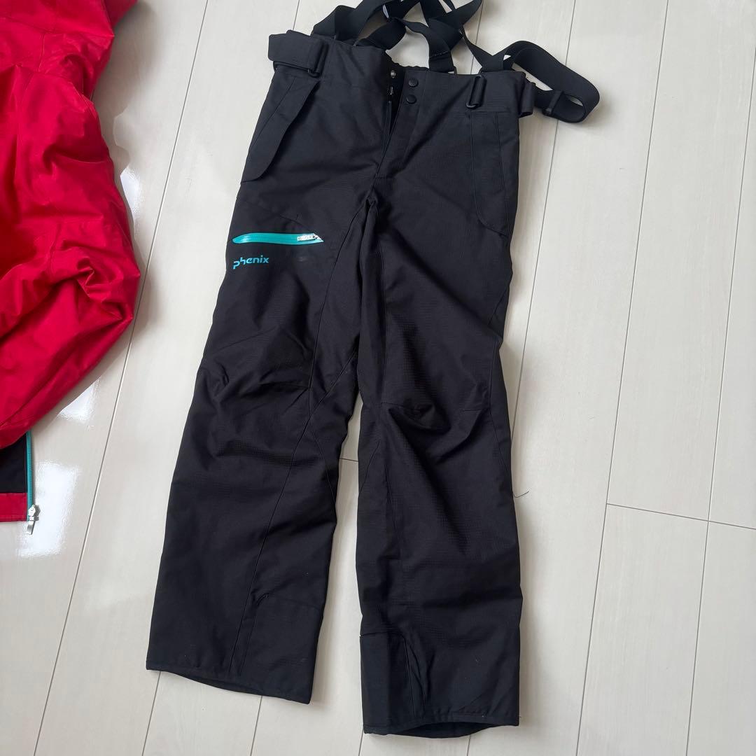 【訳あり】 フェニックス レディーススキーウェア 上下セット 赤黒