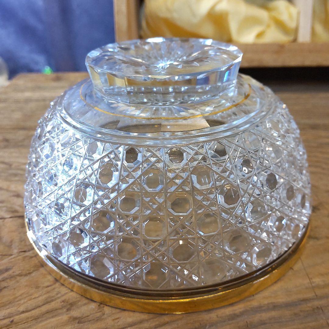 須田秀石⑥　茶懐石用　クリスタル　　籠目文四ッ碗　五客セット＋（蓋のみ1つ）