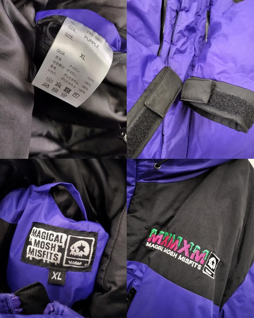 マモミ/フーディーパデッドジャケット/SIZE XL/ビッグシルエット/デカロゴ