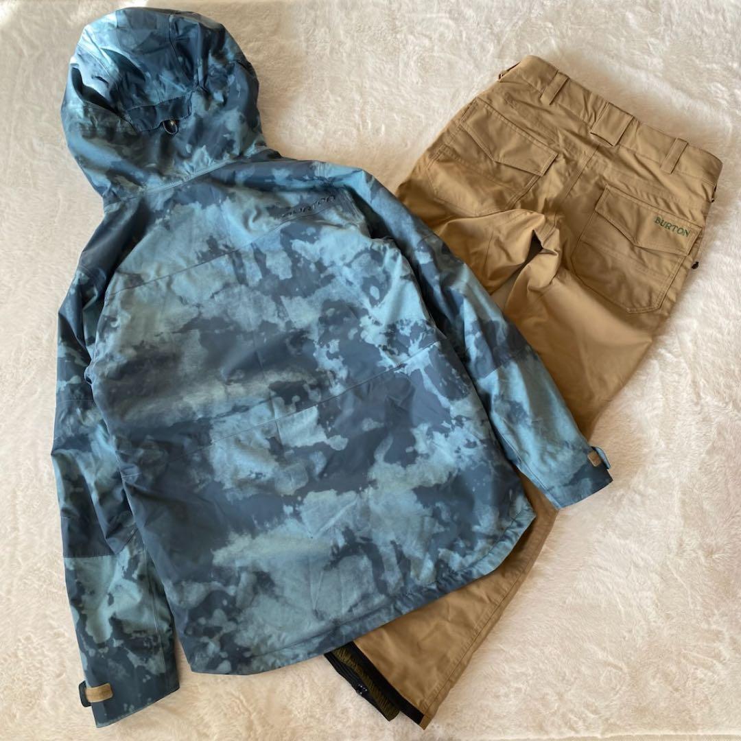BURTON スノーボードウェア　セットアップ　ブリーチ　カモフラ　上L 下M