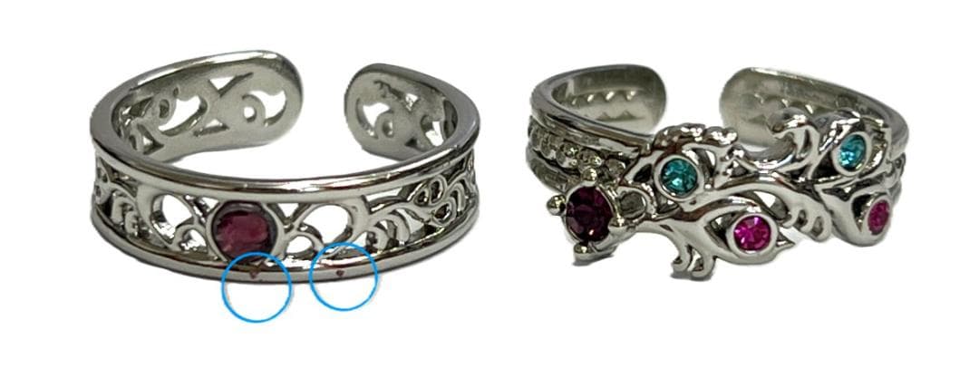 ブラックスター モクレン 2連リング 外箱 カード 中古美品！(35085)