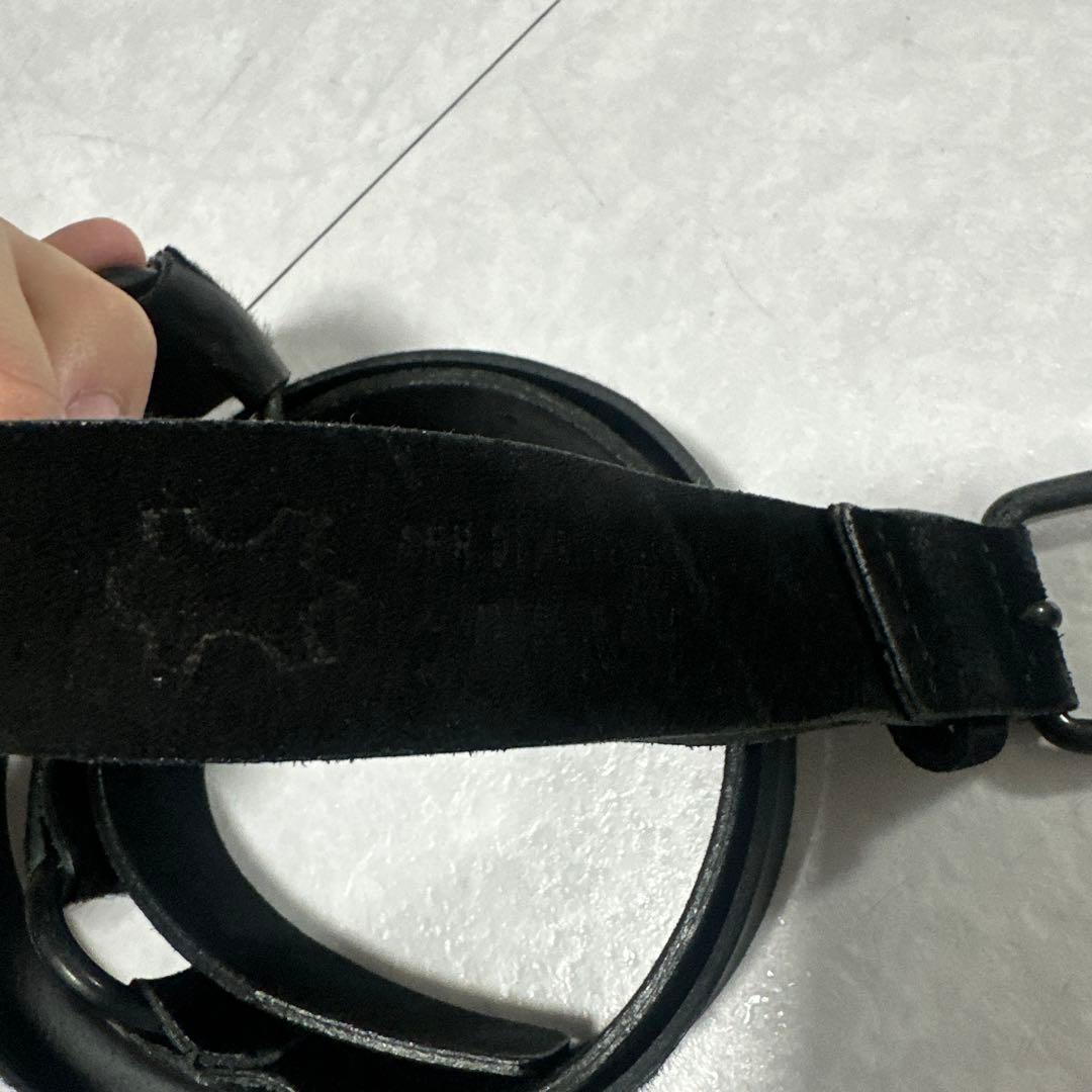 ann demeulemeester黒 ハラコベルト リング付き