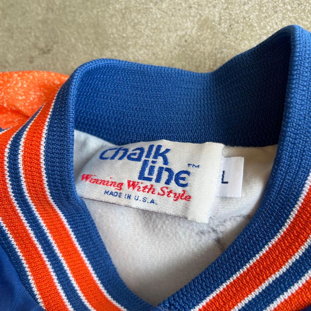 90s chalk line Mets USA製 ナイロンスタジャン L
