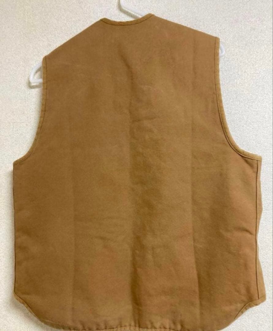 カーハートダックベスト　90s ベージュ