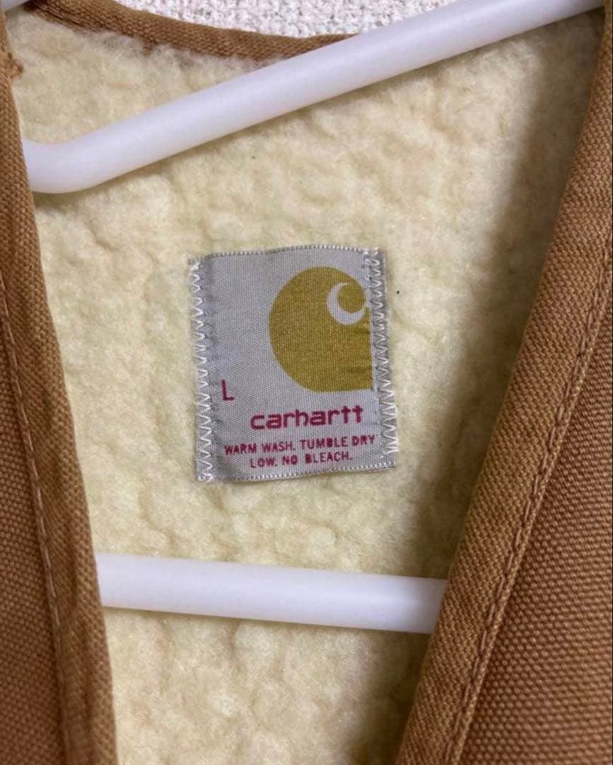 カーハートダックベスト　90s ベージュ
