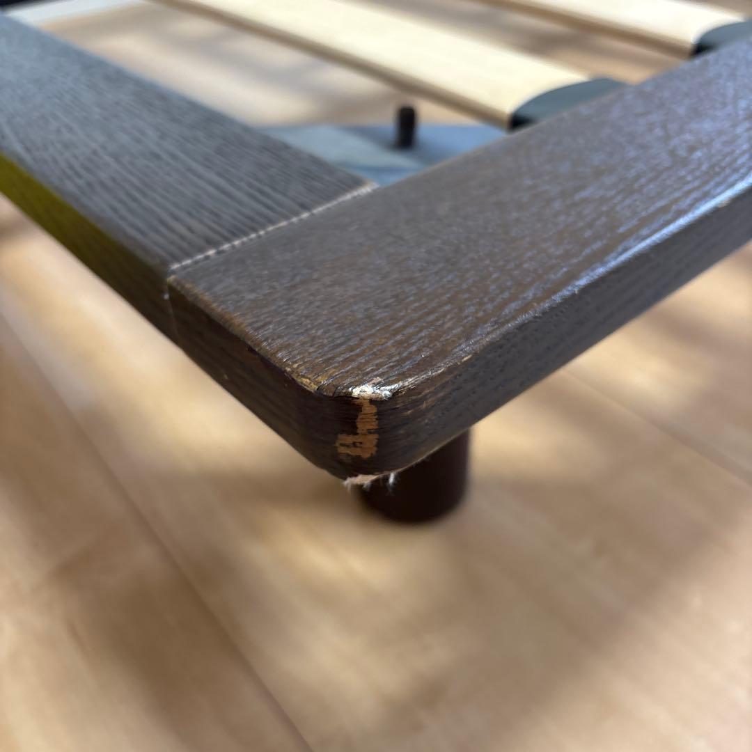 M様　【引き取り1万】 無印良品　木製ベットフレーム　セミダブル（脚付き）