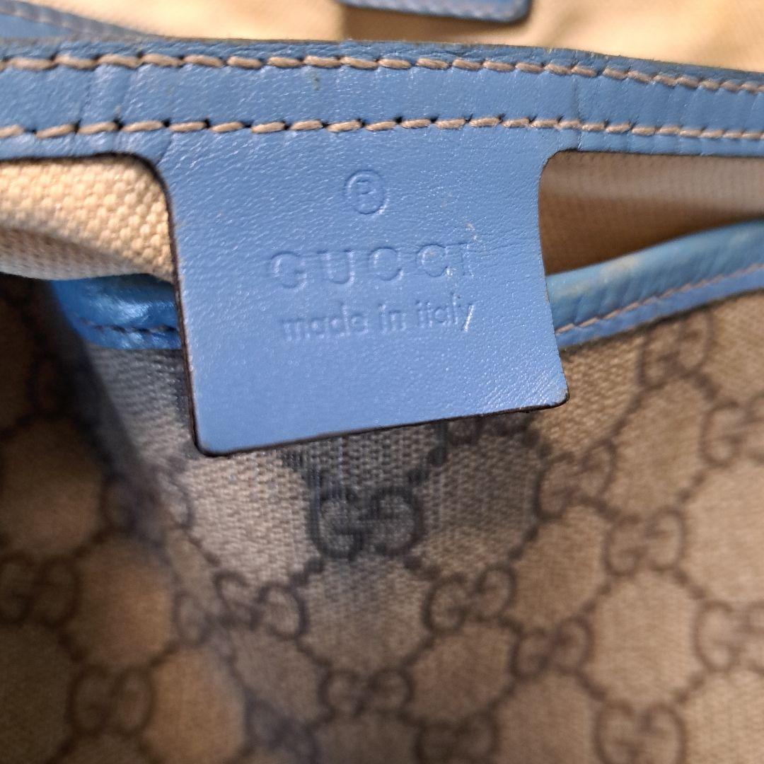 ✨️素敵✨️GUCCI GGスプリーム　PVC トートバッグ　ターコイズブルー