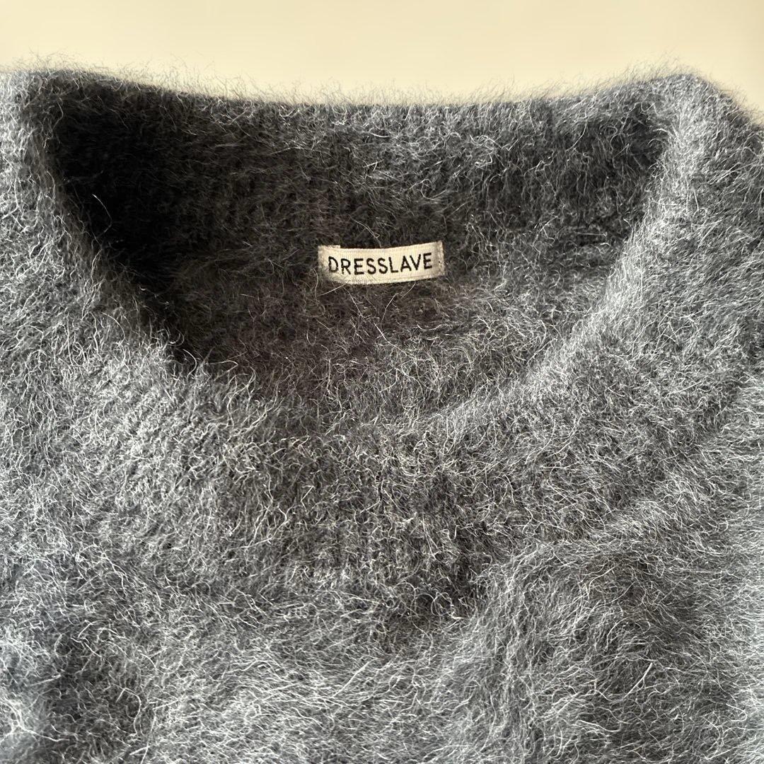 DRESSSLAVE フォックス　カシミア　グレー 長袖ニット　セーター
