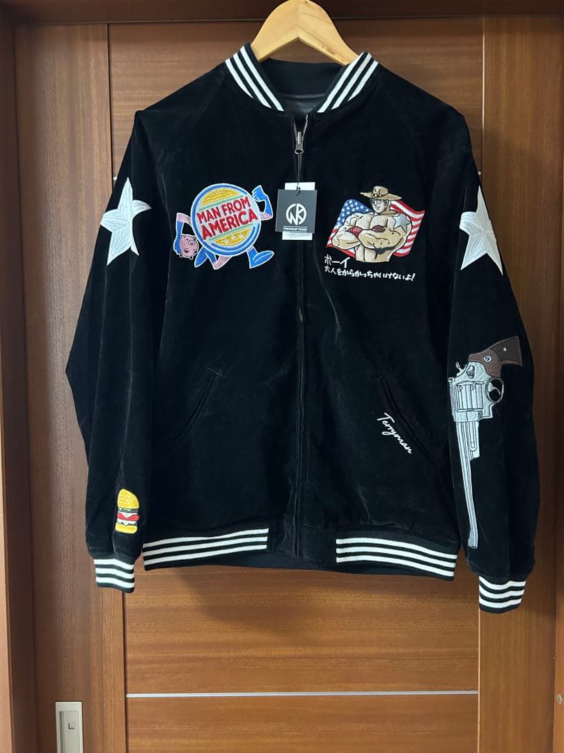 タ*ー様 新品未使用 キン肉マン スカジャン リバーシブル Mサイズ 黒 大阪限