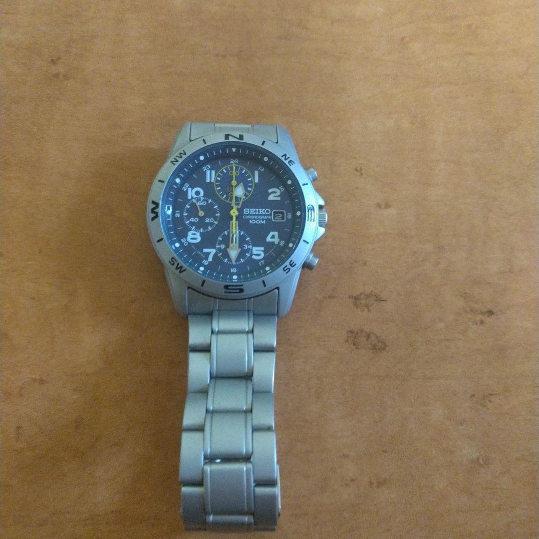 SEIKO クロノグラフ ネイビー