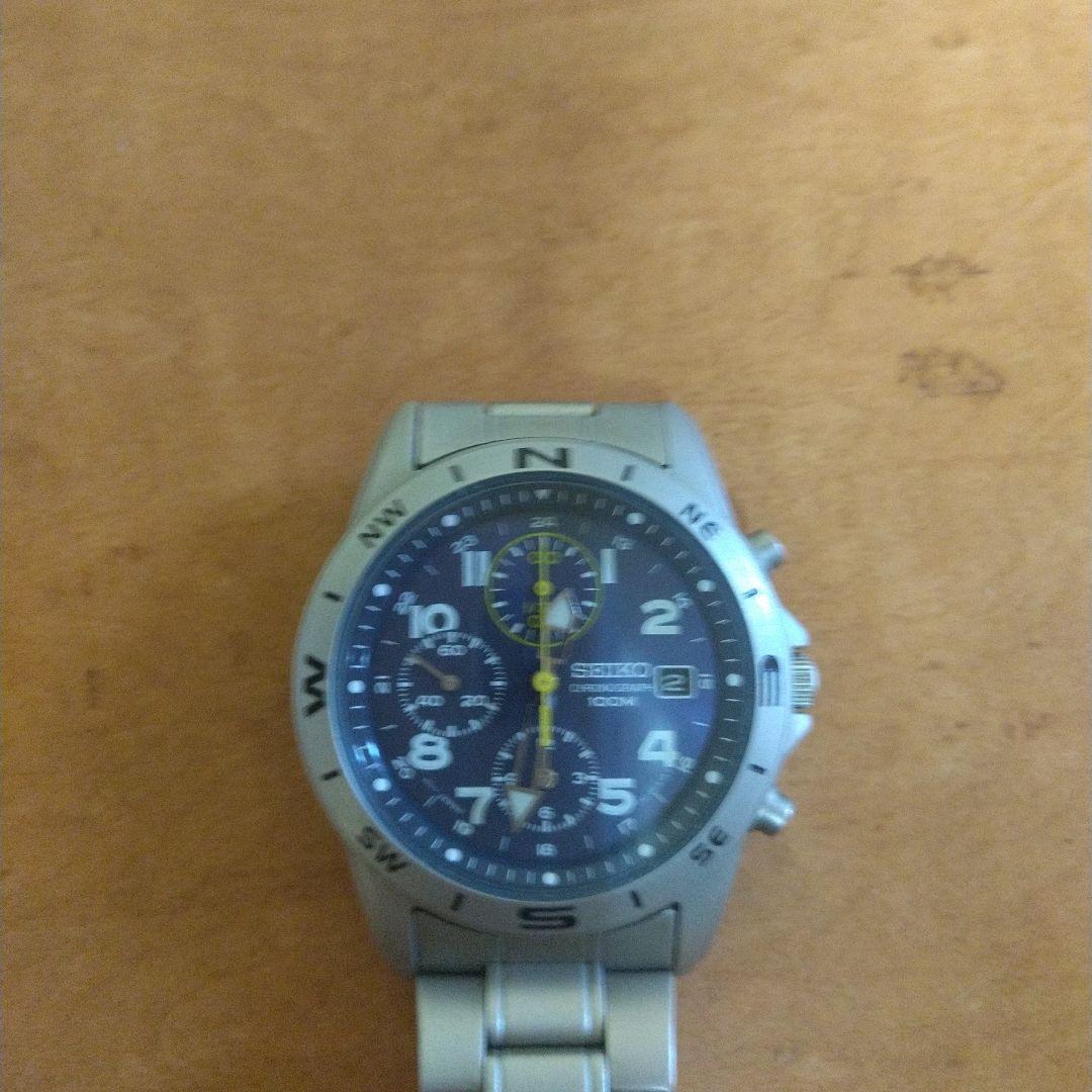 SEIKO クロノグラフ ネイビー