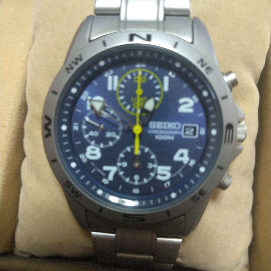 SEIKO クロノグラフ ネイビー