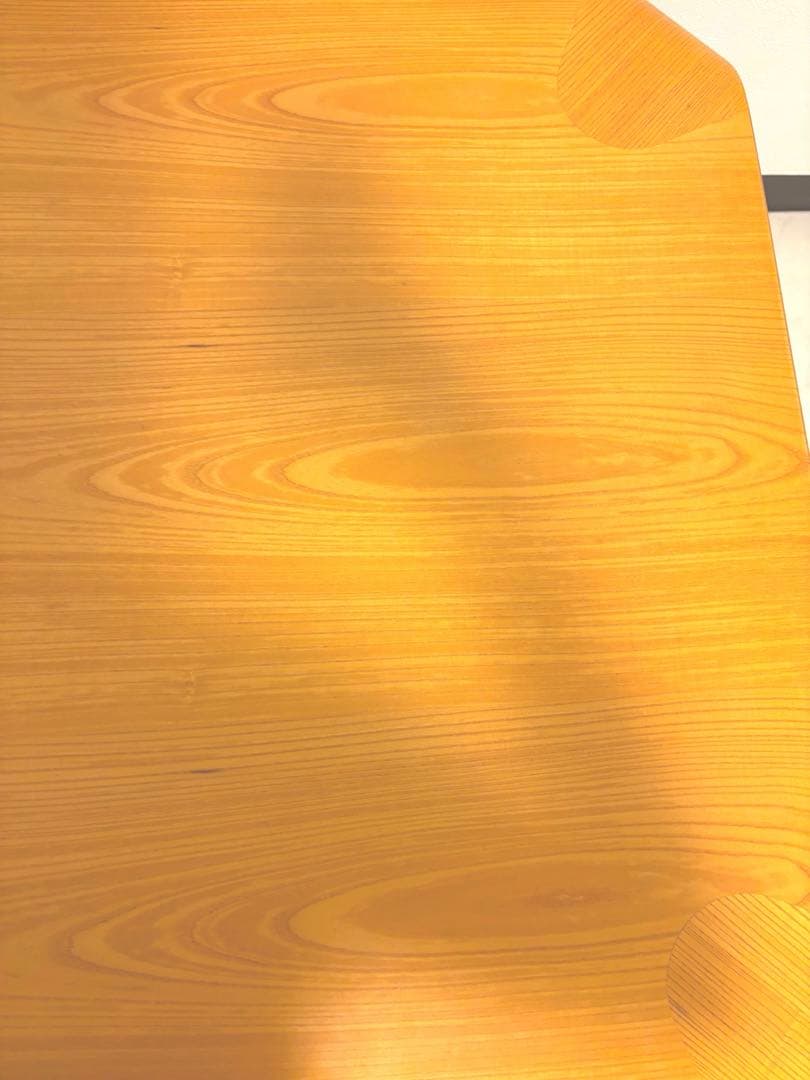 旧ロゴ　ヴィンテージ 天童木工 乾三郎 ケヤキ 欅板目 座卓 ローテーブル