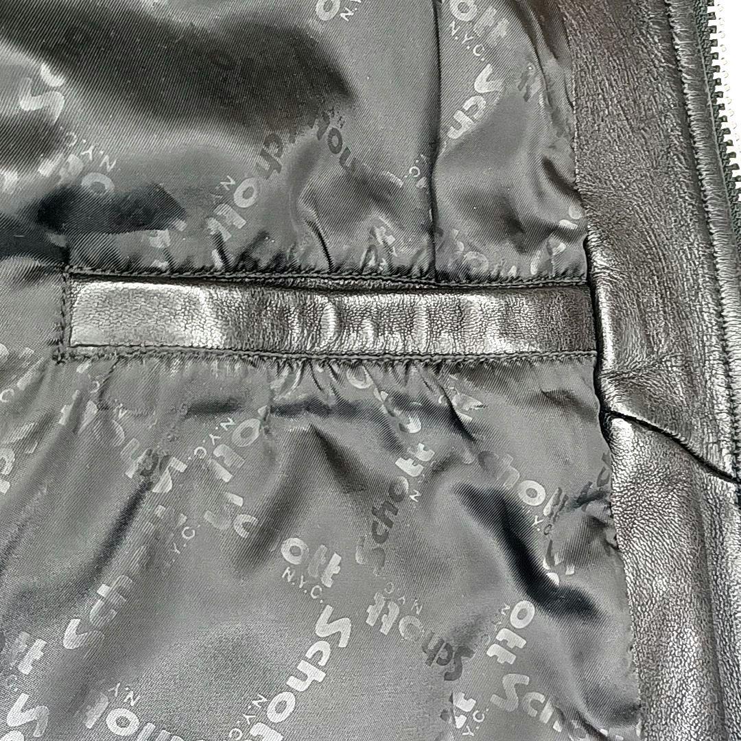 美品★SCHOTT　ショット　BOWERY　バワリー　レザージャケット　ブラック