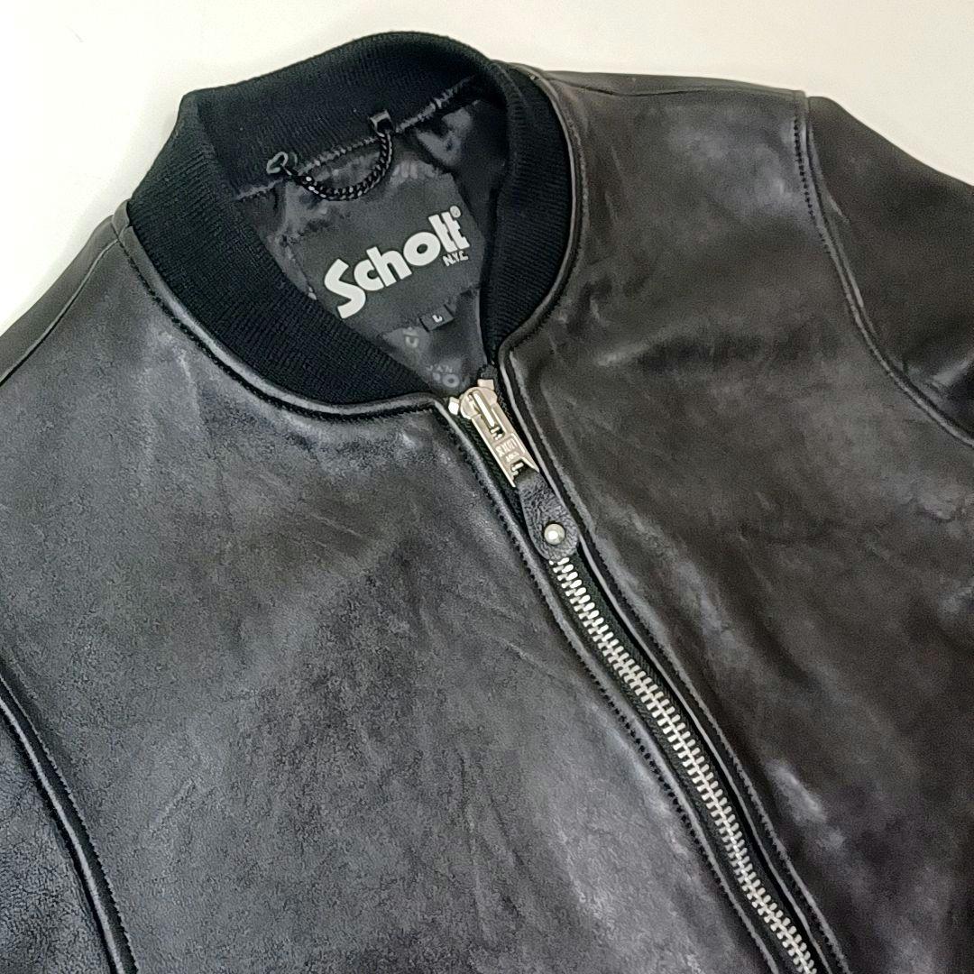 美品★SCHOTT　ショット　BOWERY　バワリー　レザージャケット　ブラック