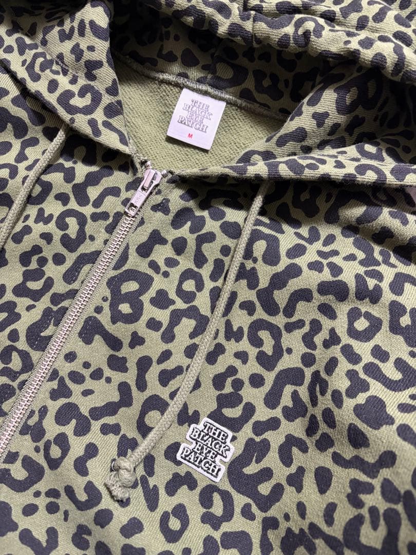 cblackeyepatch豹柄ジップパーカー