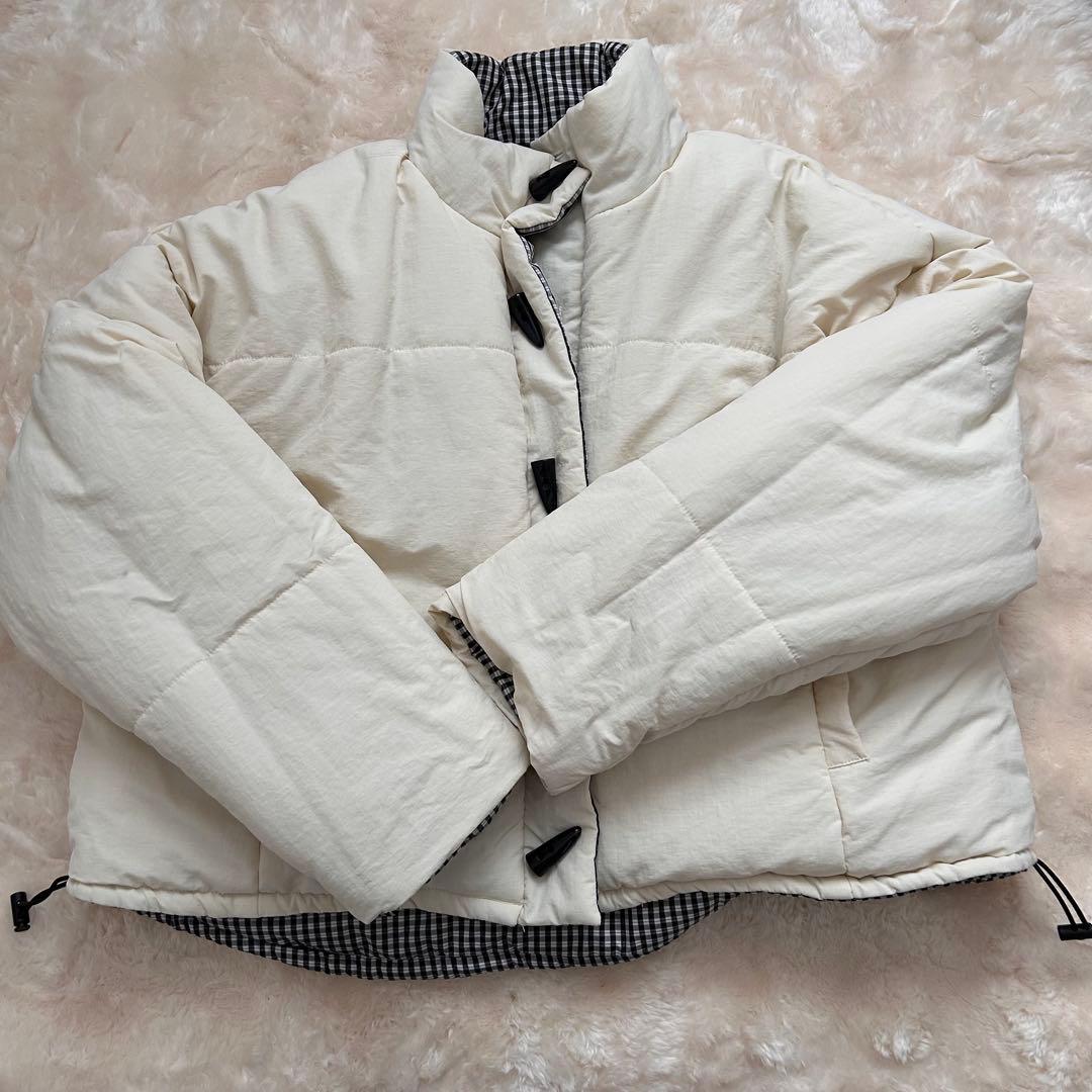 YOLO ギンガムチェックリバーシブルジャケット