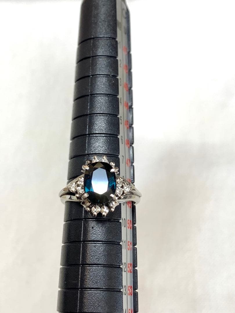 サファイア2.33ct Pt900リング　9号 美品