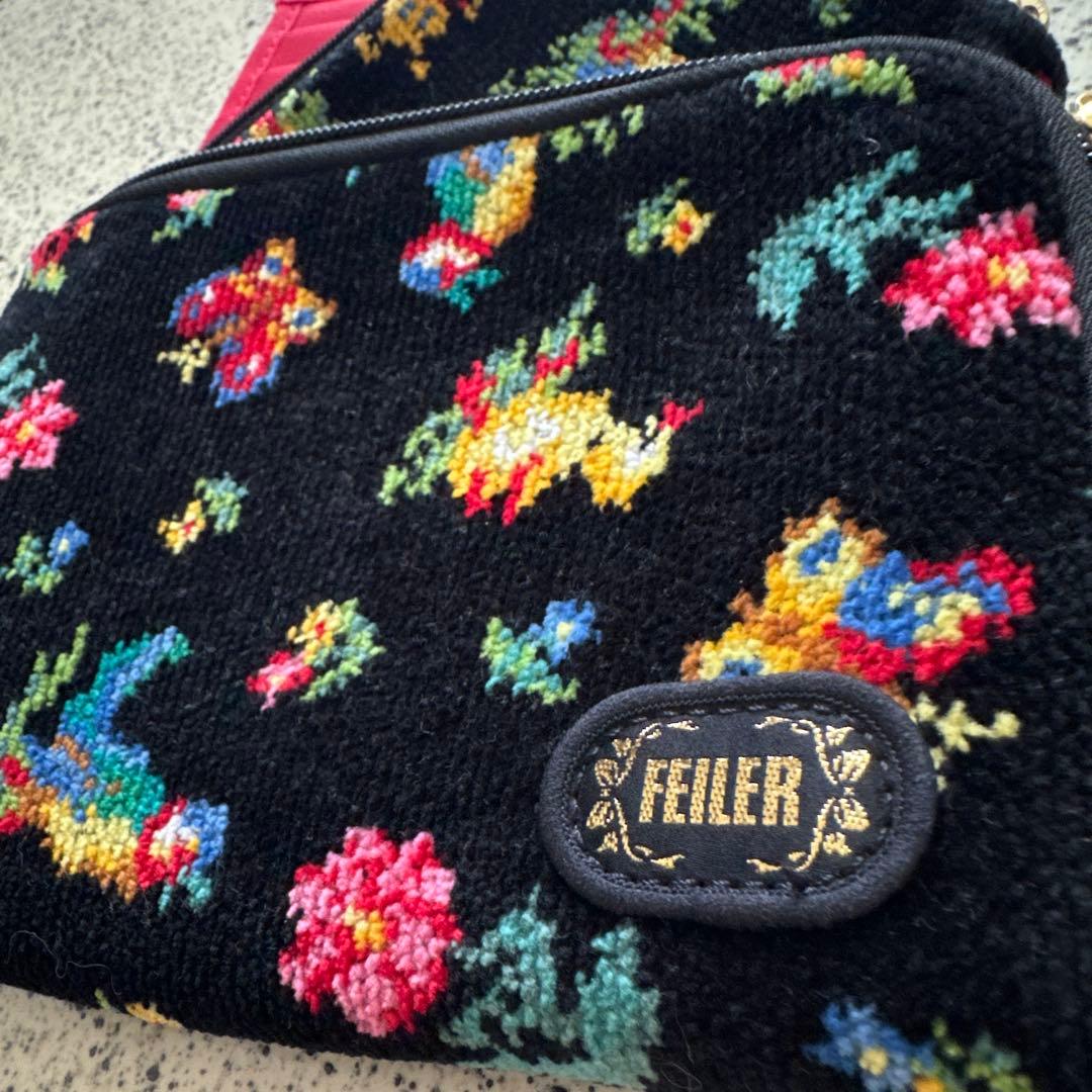 【廃盤】フェイラー ハイジ 母子手帳ケース マルチポーチ ブラック 完売品