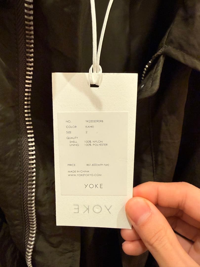 ジャケット・アウター yoke 25SS NYLON BOMBER JACKET