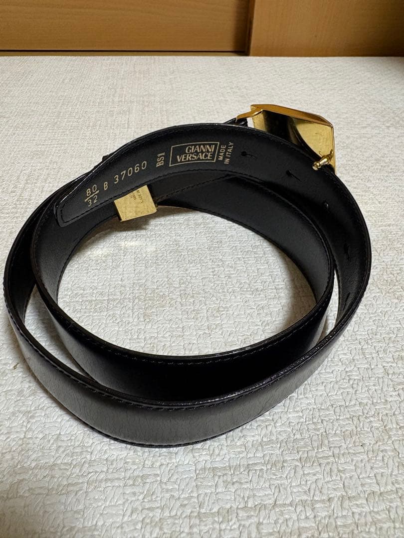 GIANNI VERSACE ヴェルサーチ　メデューサ　ベルト　ゴールド　レザー