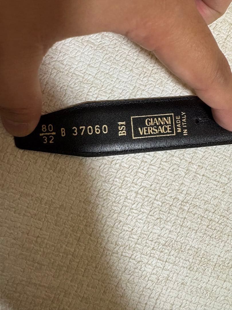 GIANNI VERSACE ヴェルサーチ　メデューサ　ベルト　ゴールド　レザー